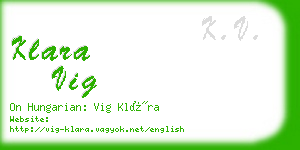 klara vig business card